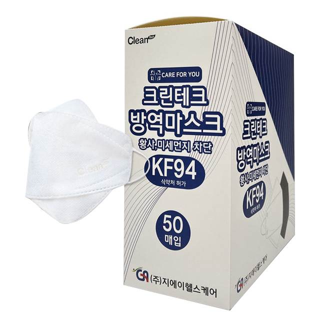 크린테크 KF94 방역마스크
									백색 / 50개입