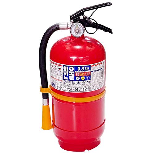 ABC 분말소화기 3.3kg (국산)
									145*H383(mm)