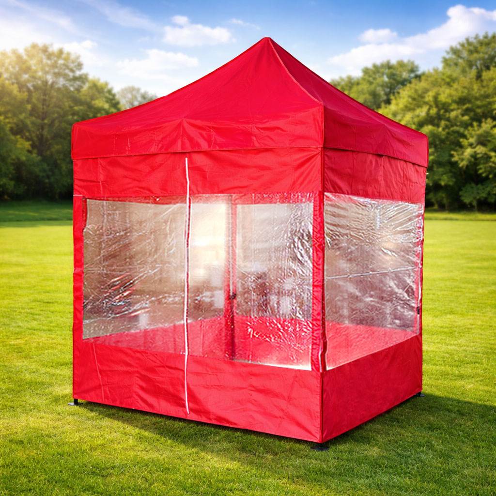 WS 캐노피 / 3M×4.5M (바람막이) 적색 4면(민자)