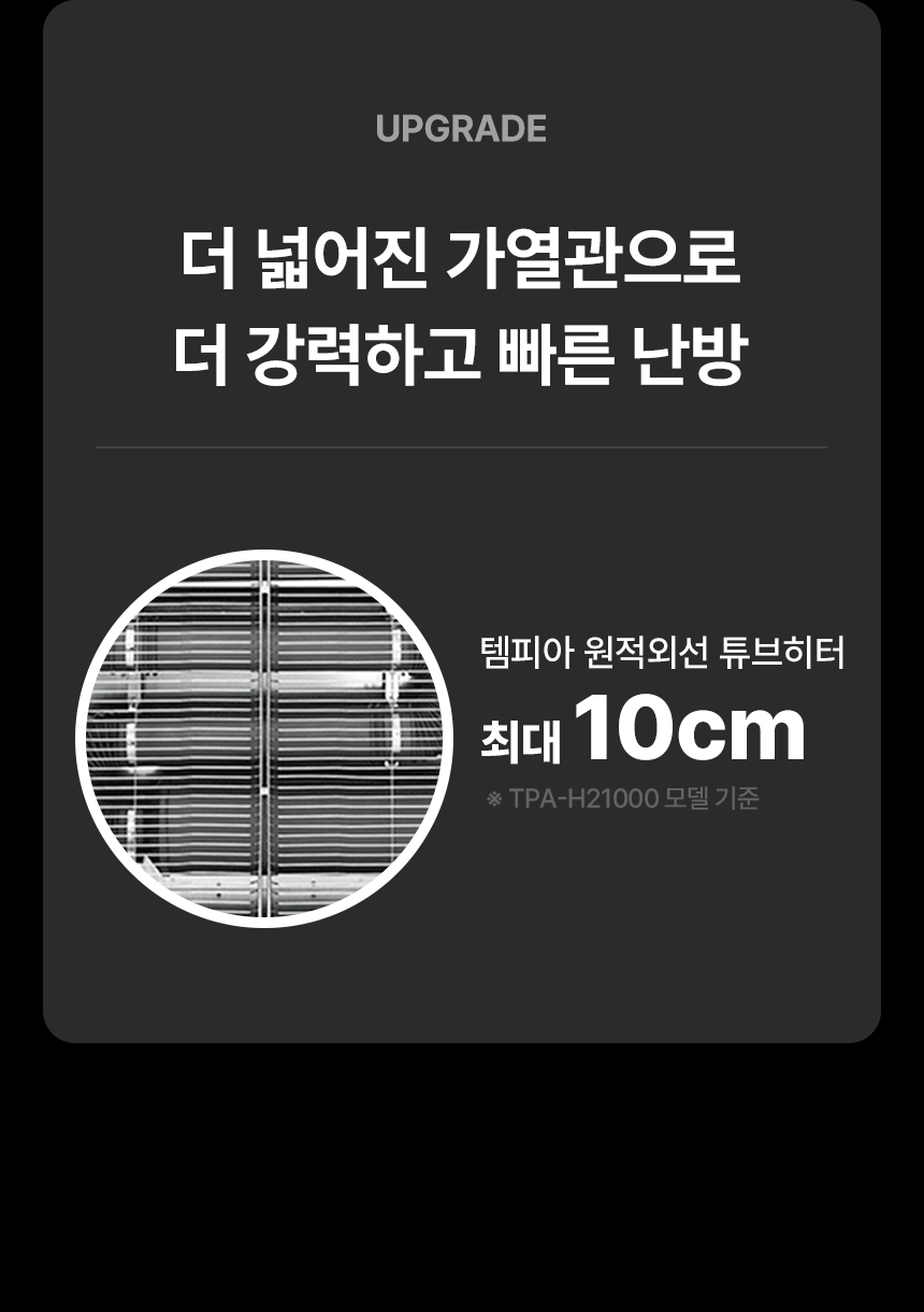 템피아 원적외선튜브히터(돈풍기) 65형 / TPA-H25000 노출가준수필수