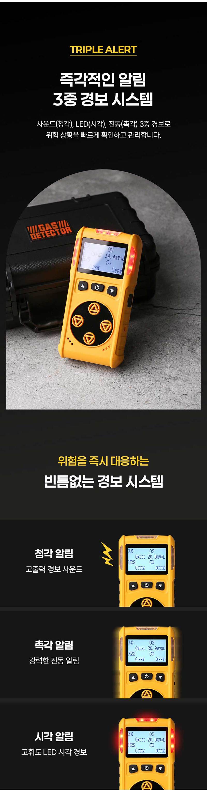 가제트 휴대용 복합가스측정기(4가스) / GD2000 본품