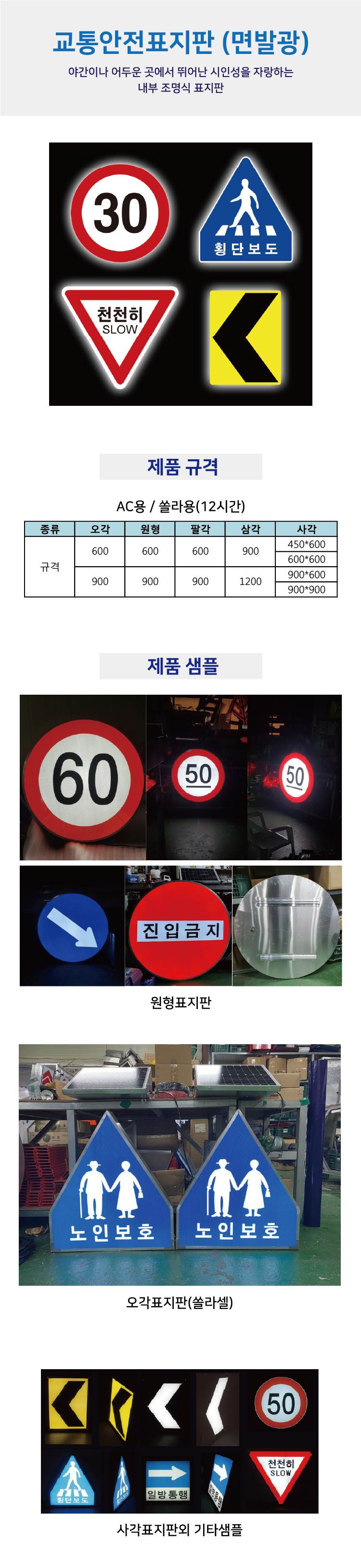 면발광표지판(쏠라용/12시간) 사각 900×900 주문제작